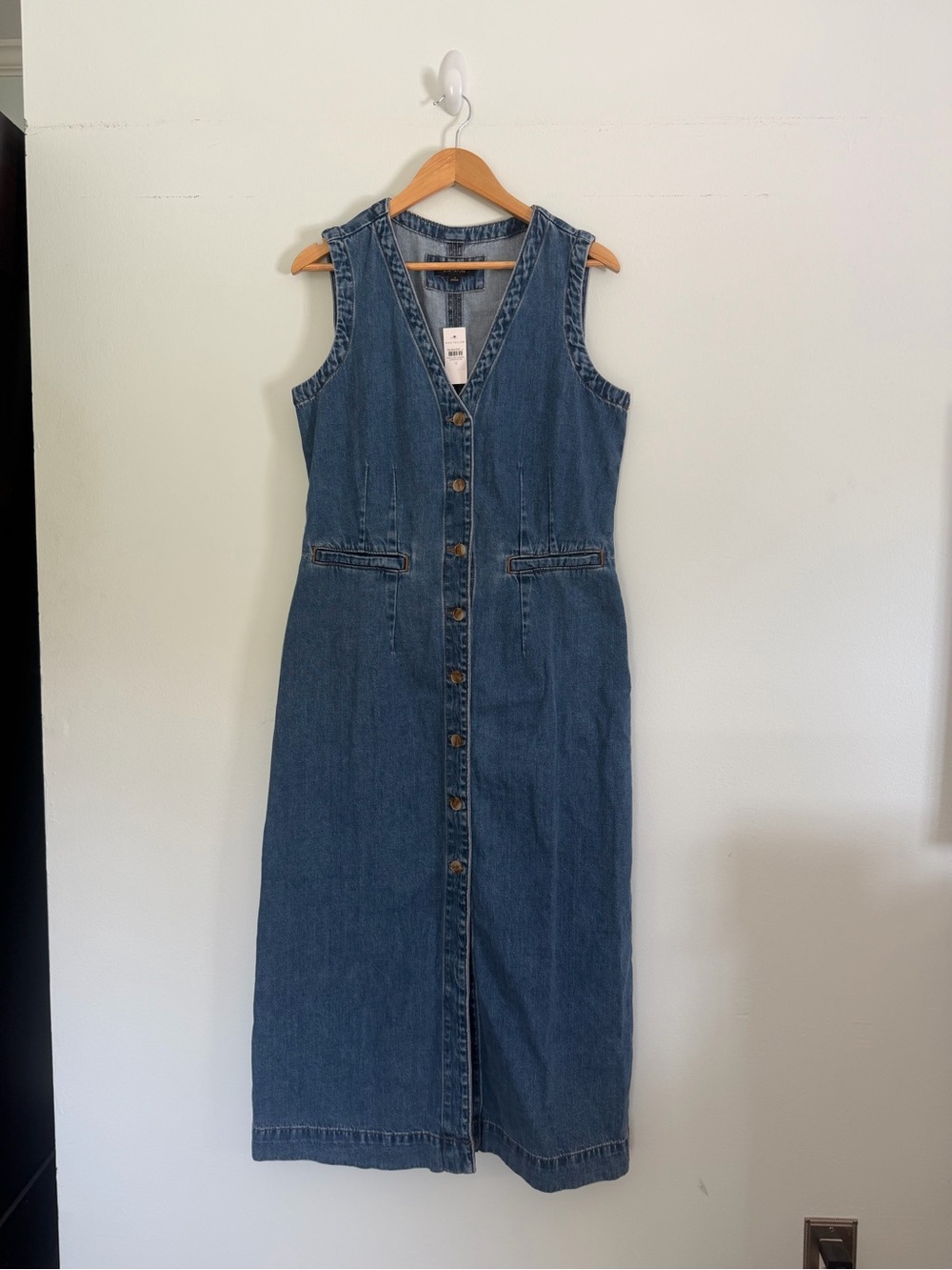 Ann Taylor Denim V-Neck Shirtdress - Picture 2 of 6
